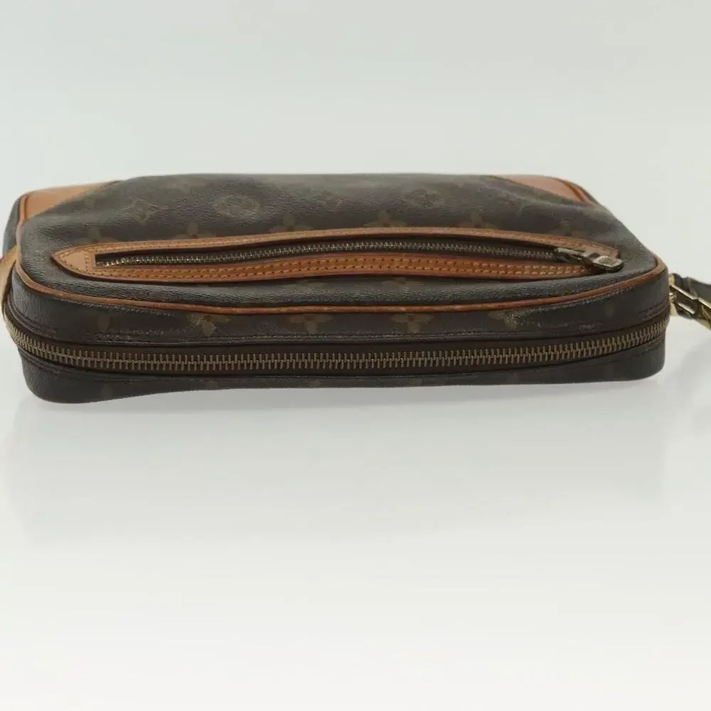 Louis Vuitton Monogram Marly Dragonne GM Clutch Bag Brown